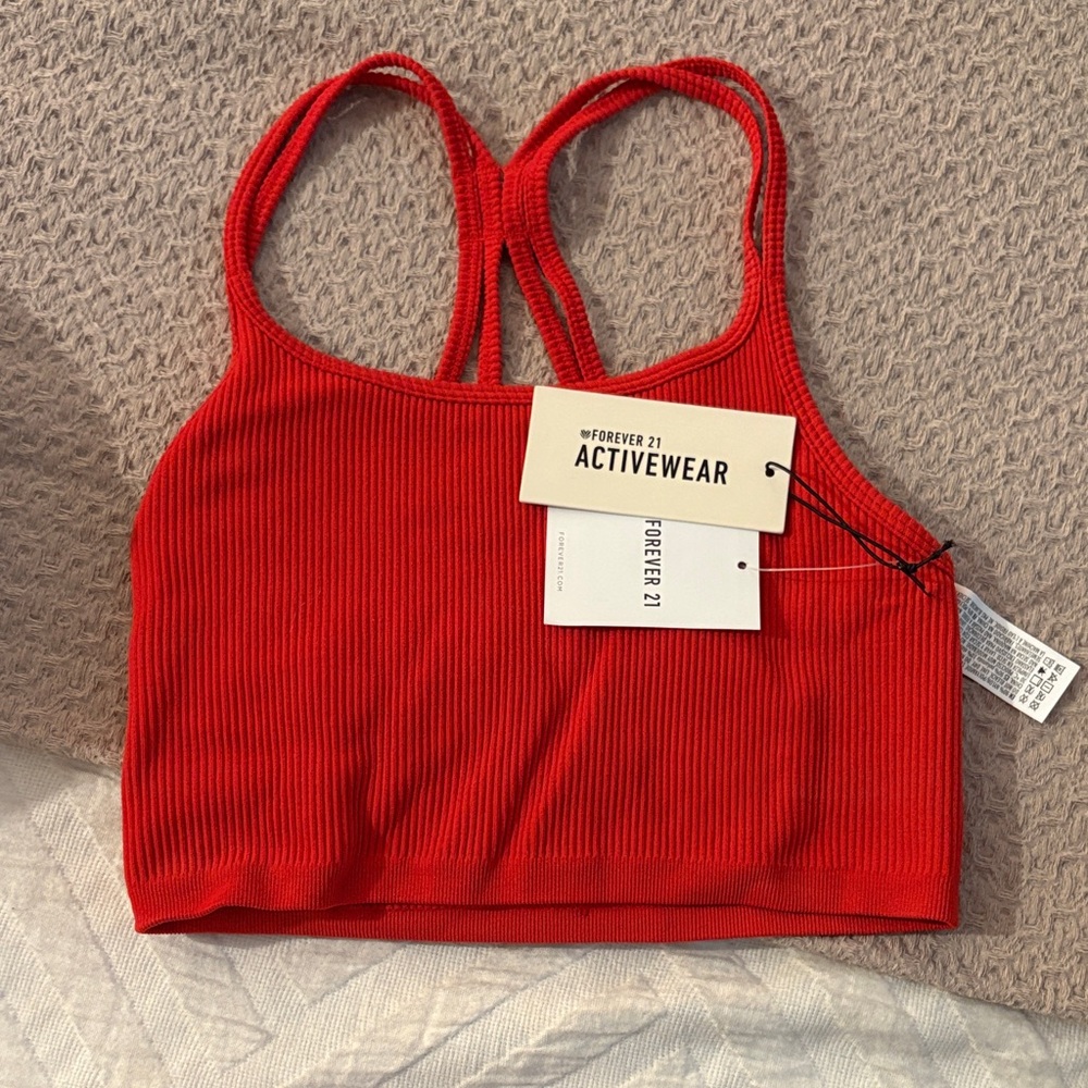 Forever 21 Vibrant Red Sports Bra